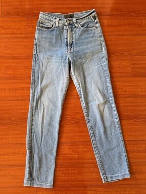 Versace Jeans Collection Light Blue High-Rise Straight Jeans